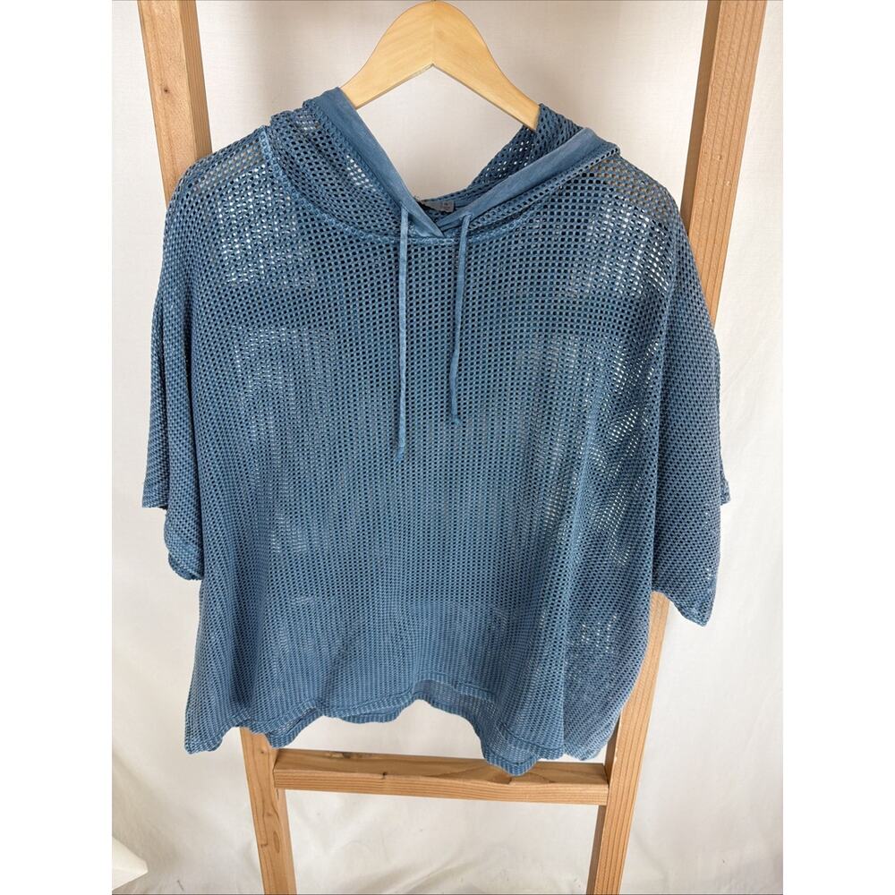 NWT Beau Jours by Chalet USA Mesh Hooded Open Weave Top #1000 Size Medium